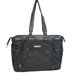 Clark and Mayfield Sellwood Metro XL Laptop Tote Bag Work Black Shoulder 18x13x4